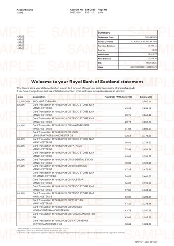 RBS Statement