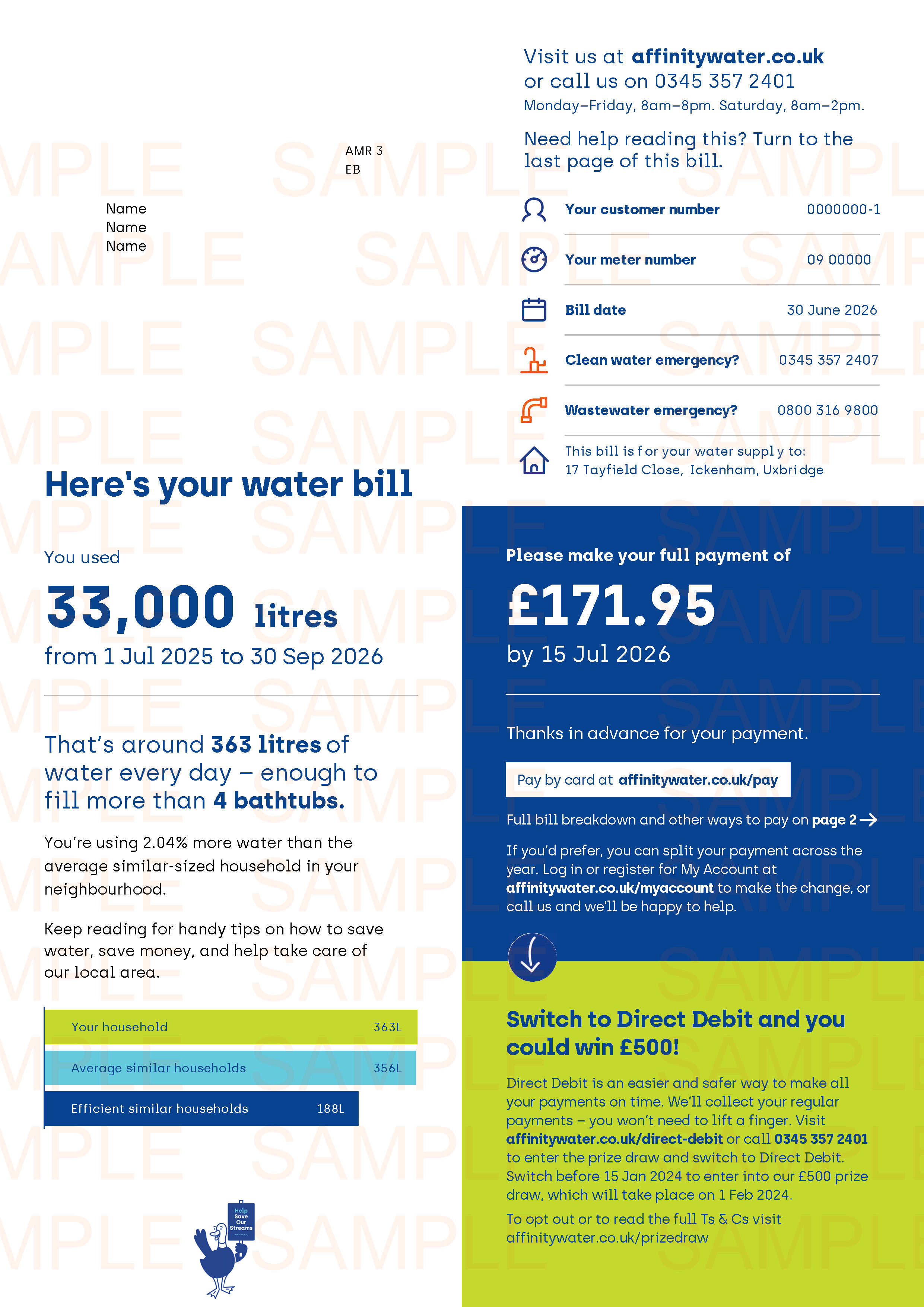 Affinity Water Bill